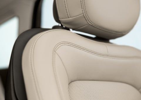 Fine craftsmanship is shown through a detailed image of front-seat stitching. | Lincoln of Troy in Troy MI