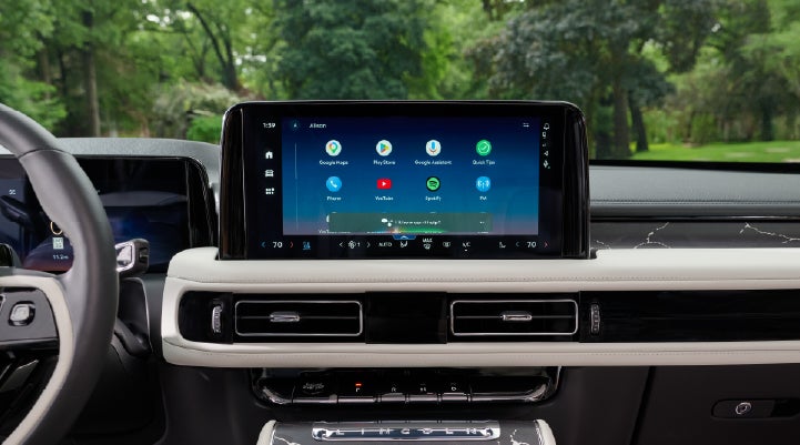 The center touchscreen inside a 2027 Lincoln Aviator® Black Label™ SUV | Lincoln of Troy in Troy MI